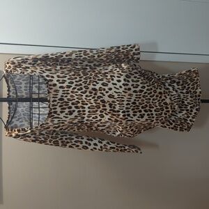 Leopard print body con dress